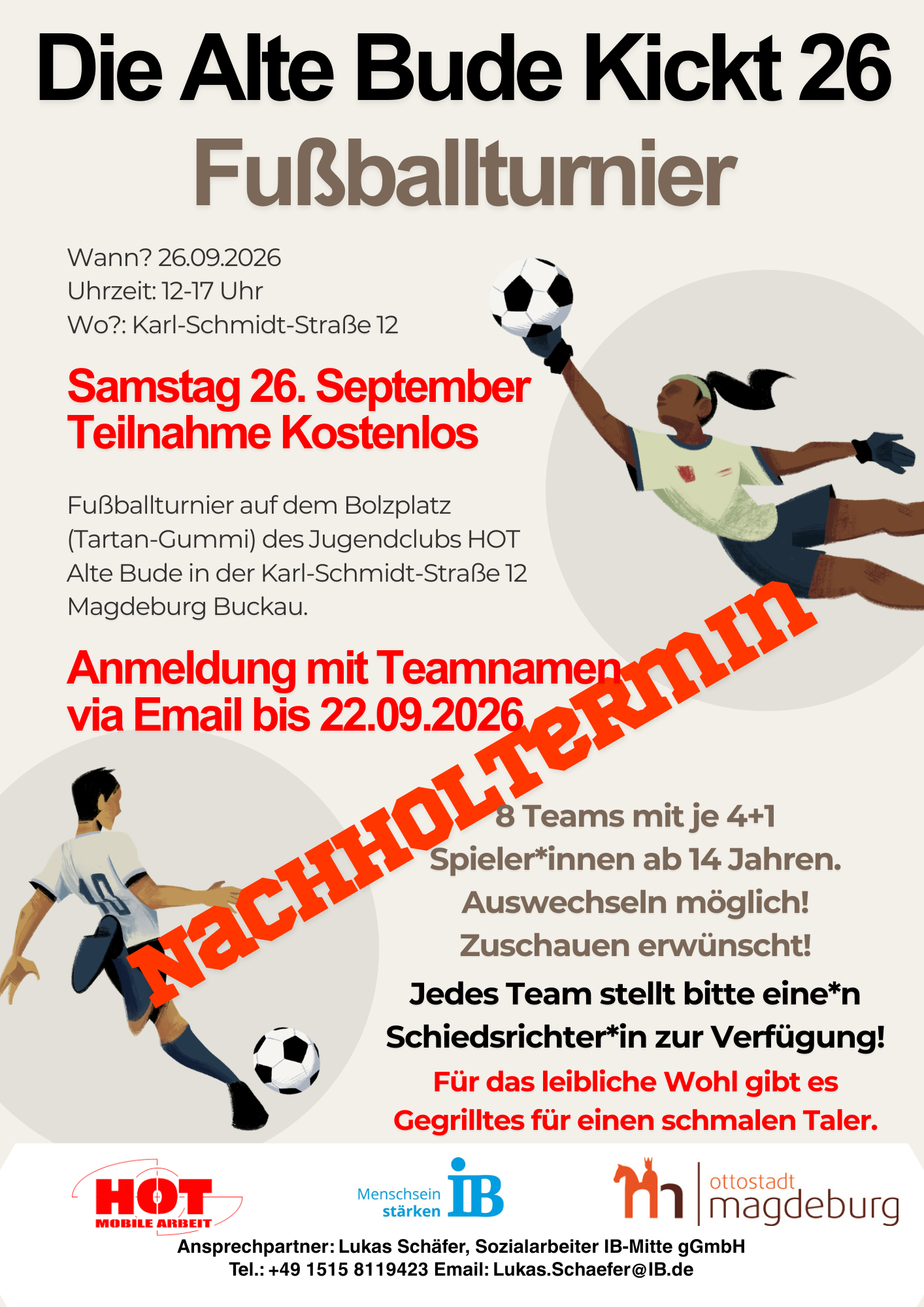 Flyer zum Fußballturnier
