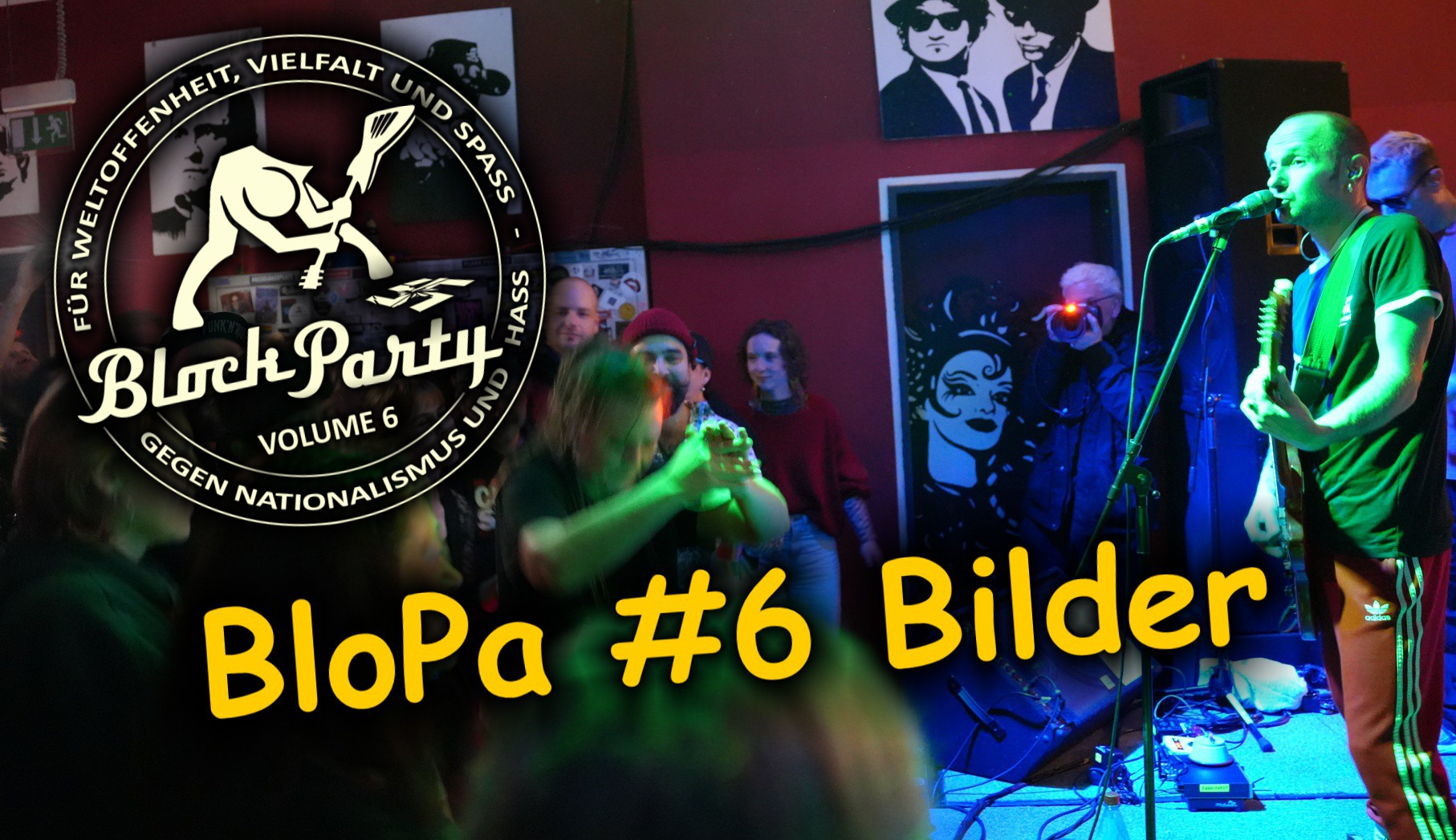 Foto der Block Party mit Link zur Galerie